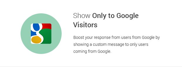 Show Only to Google Visitors