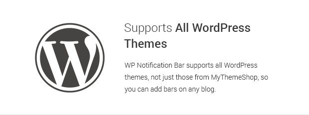 Supports all WordPress Themes