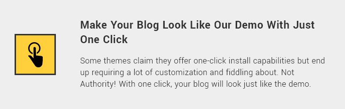Make Your Blog Look Like Our Demo With Just One Click