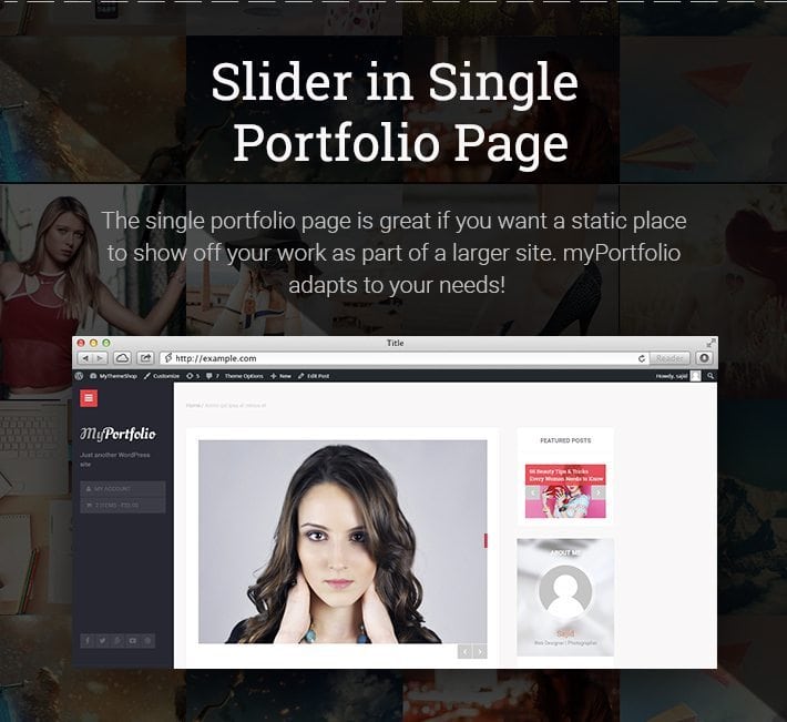 Slider in Single Portfolio Page