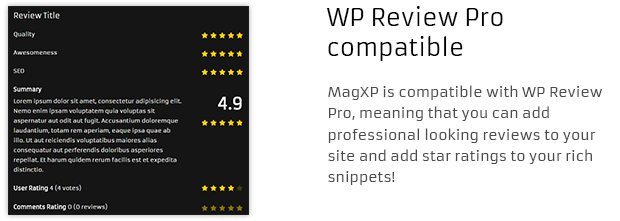 WP Review Pro compatible
