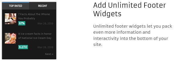 Add Unlimited Footer Widgets
