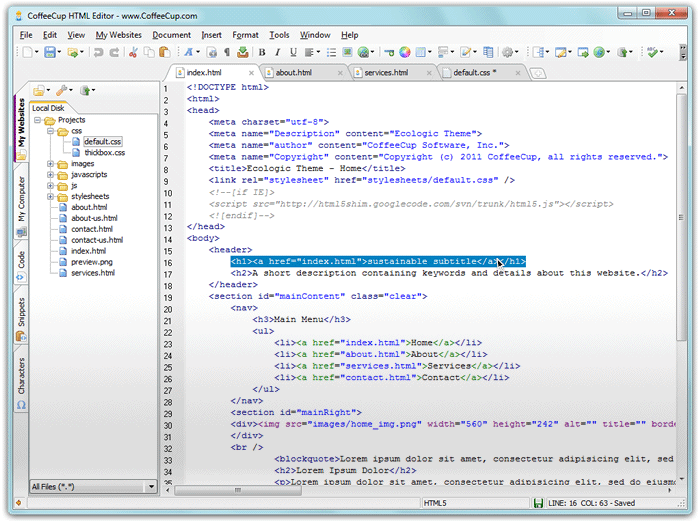 Free html editing software mac pro