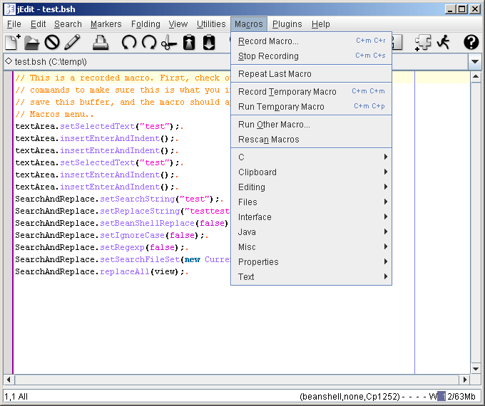 jedit for java