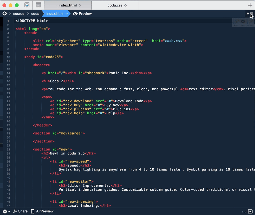 html code editor for mac