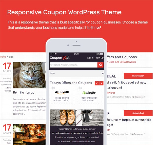 Responsive Coupon WordPress Theme