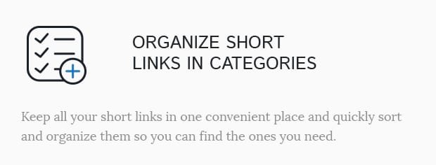 Organize Short Links in Categories
