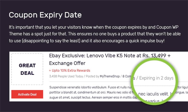 Coupon Expiry Date