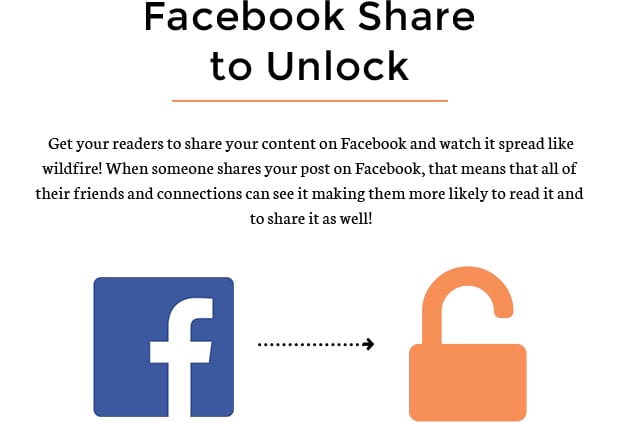 Facebook Share to Unlock