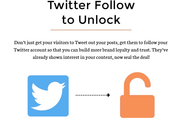 Twitter Follow to Unlock