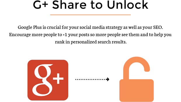 G+ Share to Unlock