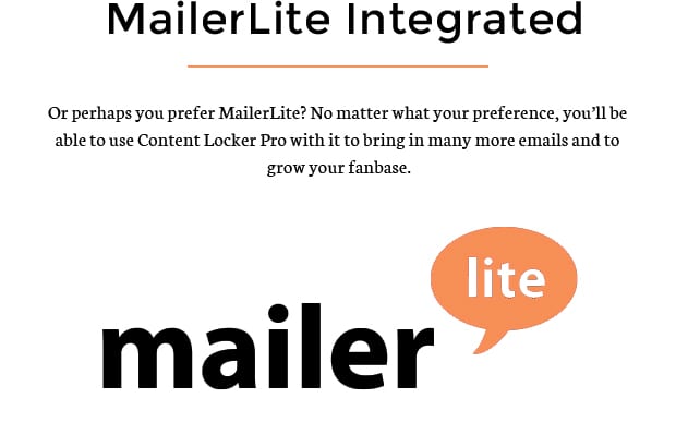 MailerLite Integrated