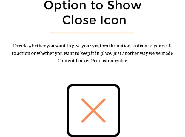 Option to Show Close Icon