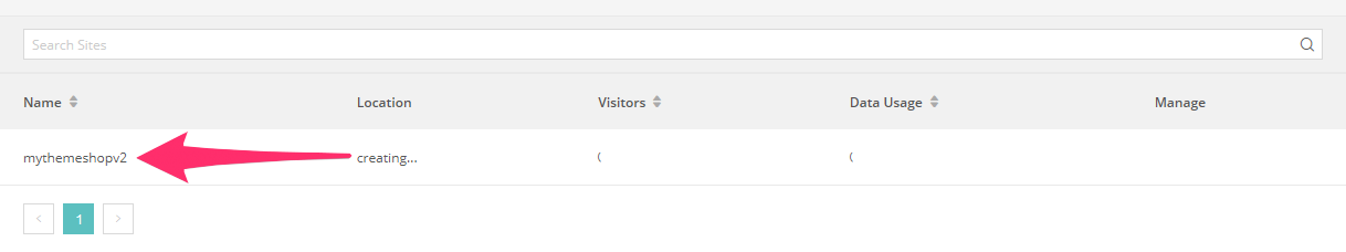 Kinsta Control Panel