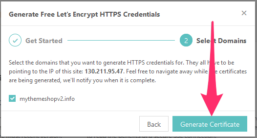 Select Encrypting Domain