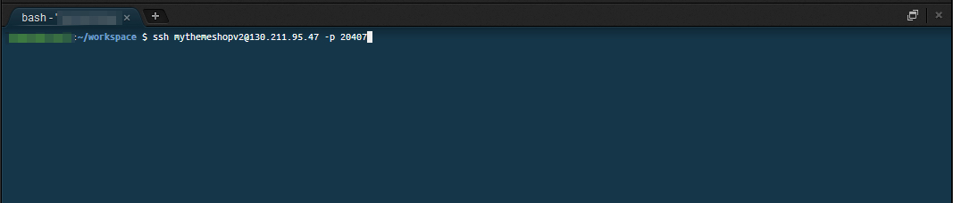 cut and paste the SSH command