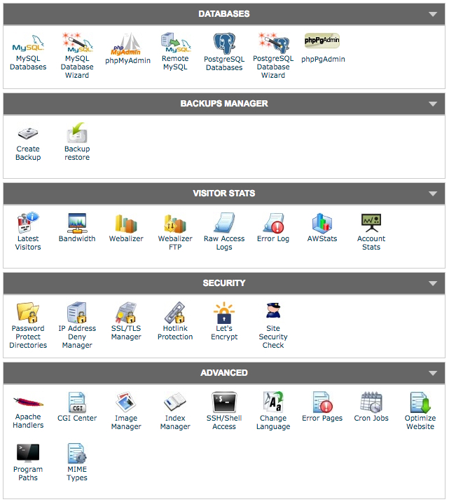 Go to the cPanel