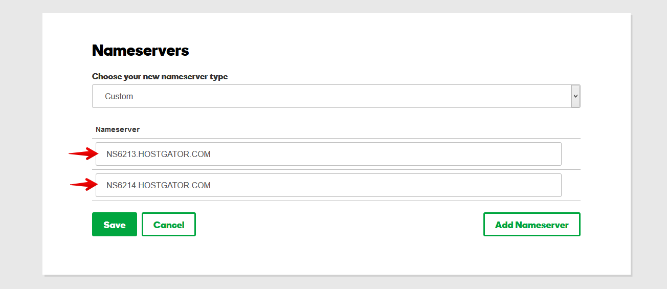 DNS Servers in GoDaddy