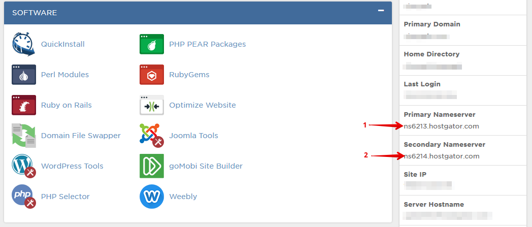 Link hosting and domain