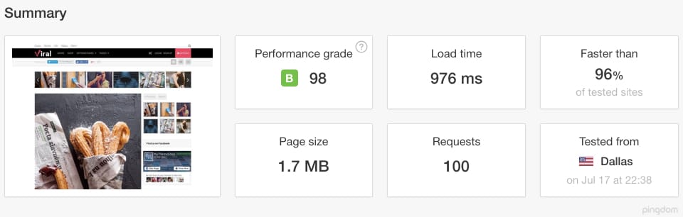 Viral Theme Speedtest