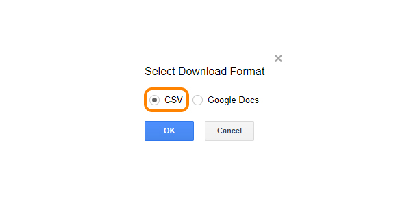 Choose download format