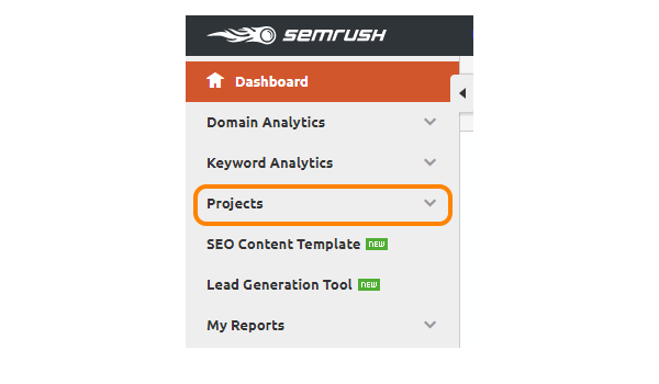 semrush dashboard