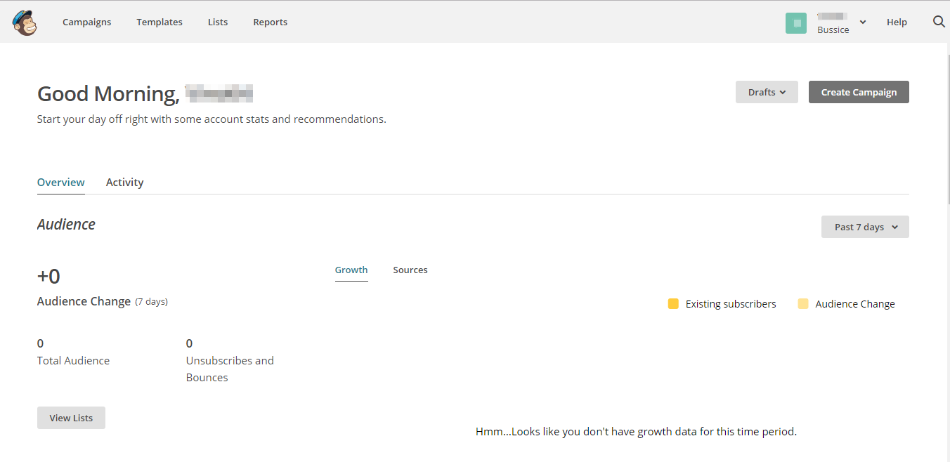 MailChimp-Dashboard