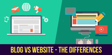 blog vs website header