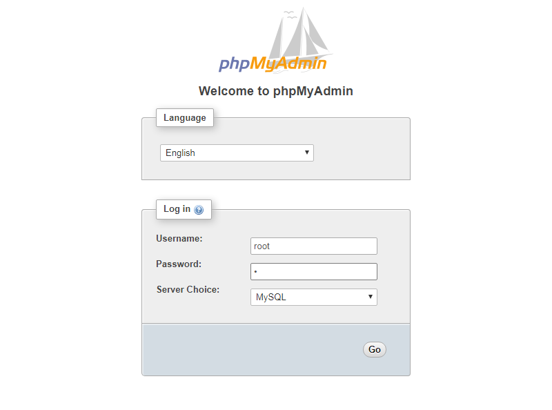 phpmyadmin-login-page