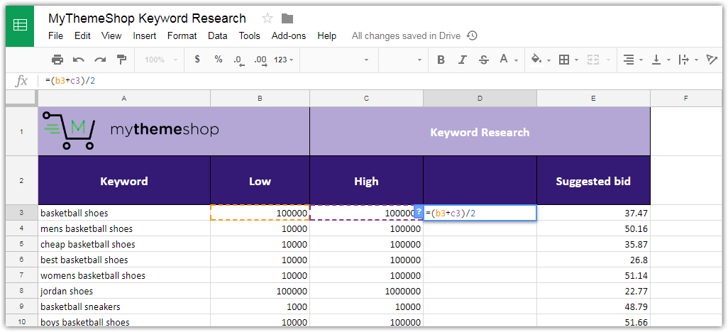 insert formula