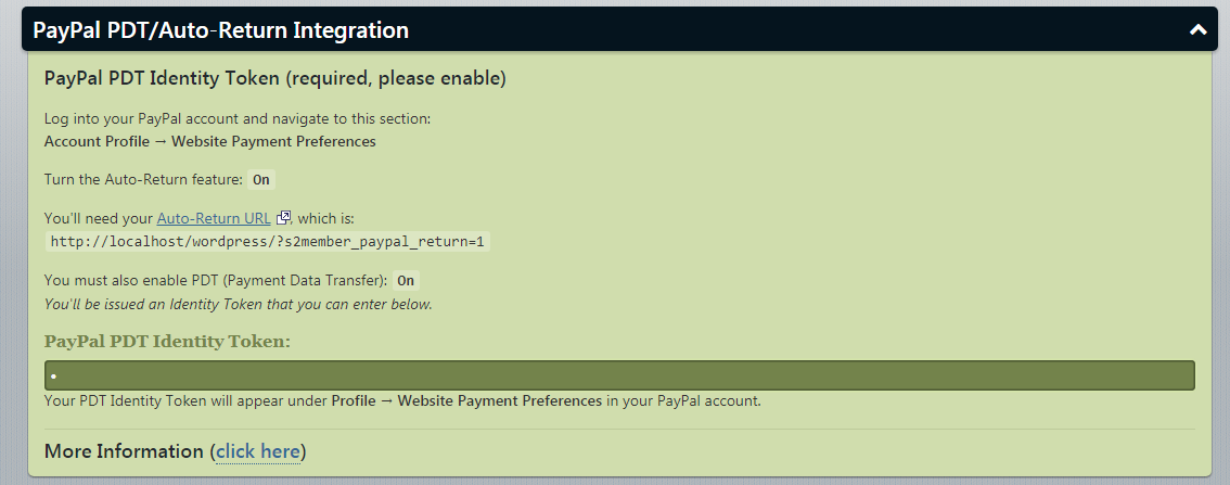 PayPal PDT Auto Return Integration