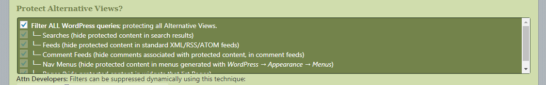 alternative view protection details