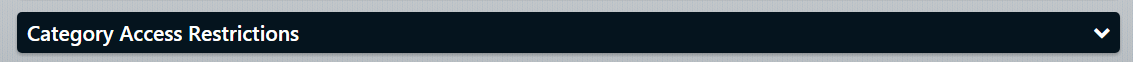 category access restrictions