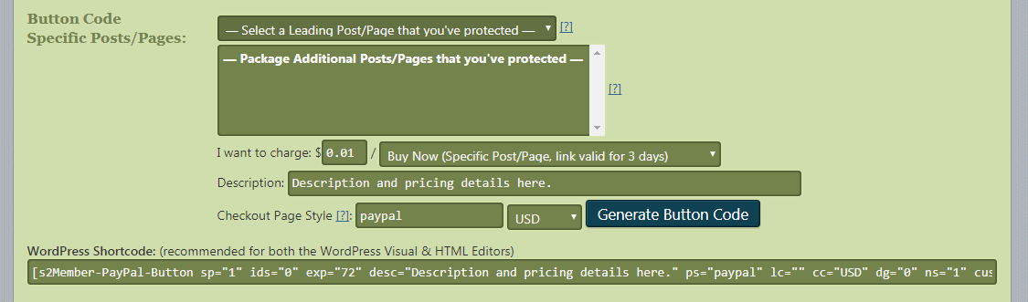 configure specific post
