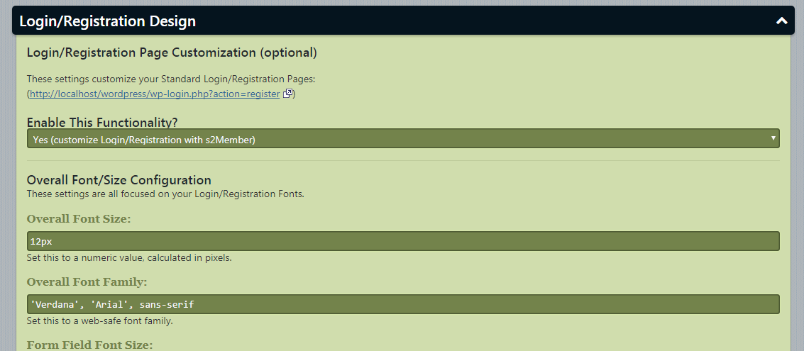 login registration design