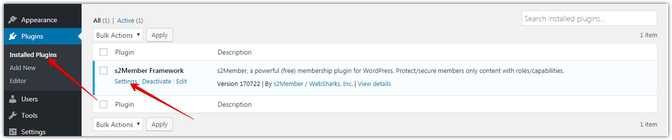 navigating to s2 member settings