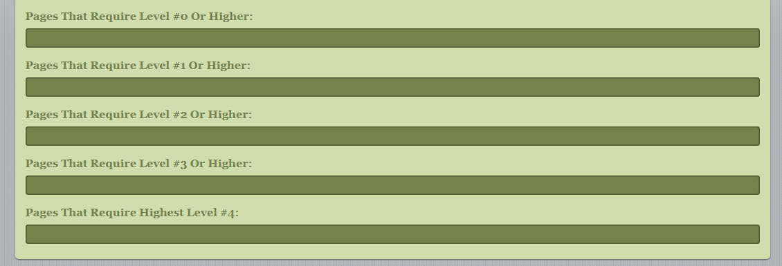 page access restriction details