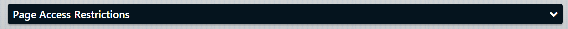 page access restrictions