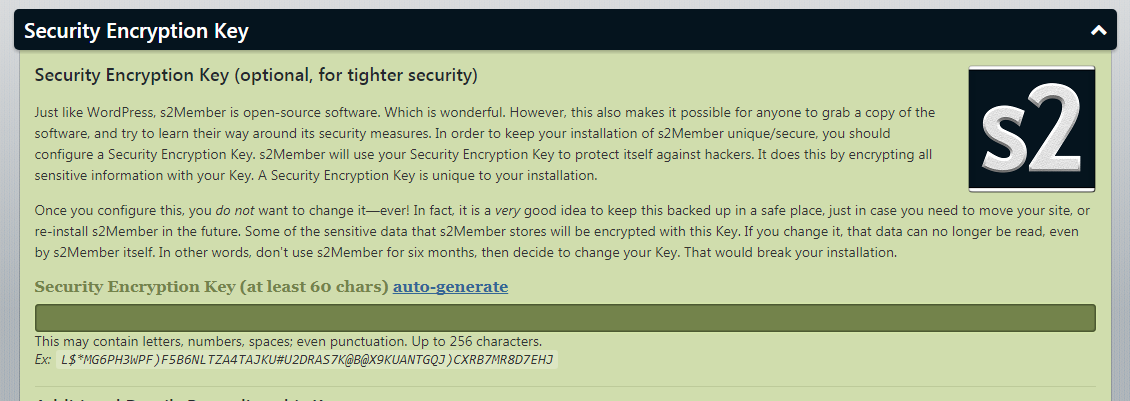 security encryption key