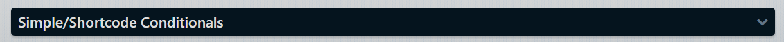simple shortcode conditionals