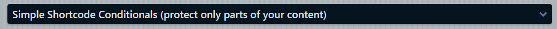 simple shortcode conditionals