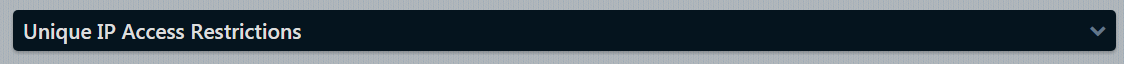 unique ip access restrictions