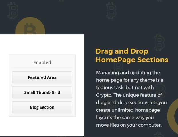 Drag and Drop HomePage Sections