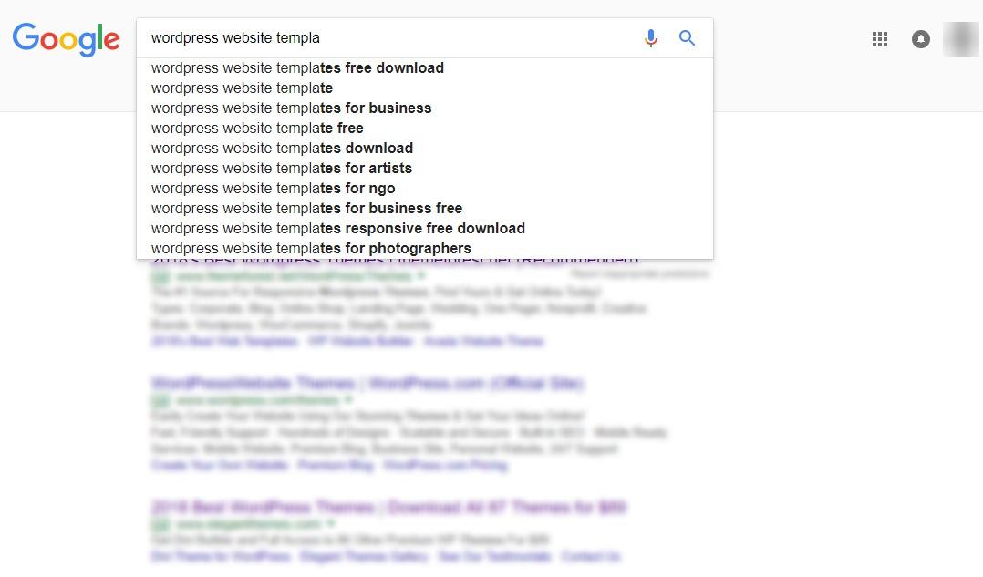 google auto suggest variation