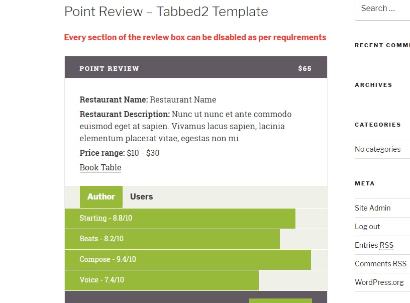 imported reviews demo