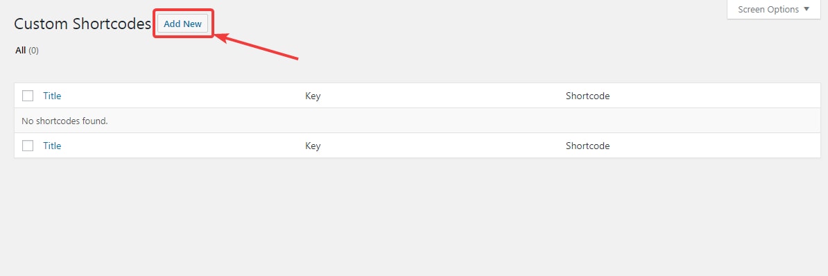 click add new button