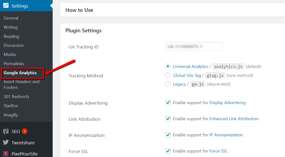 google-analytics-plugin-setting