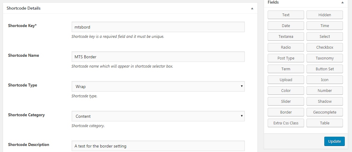 update the settings