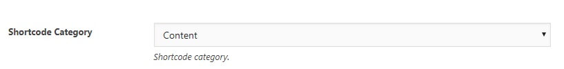 shortcode category
