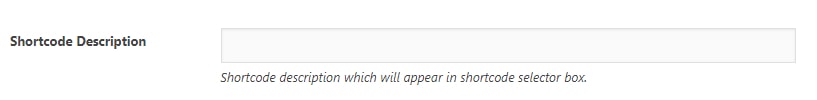 shortcode description